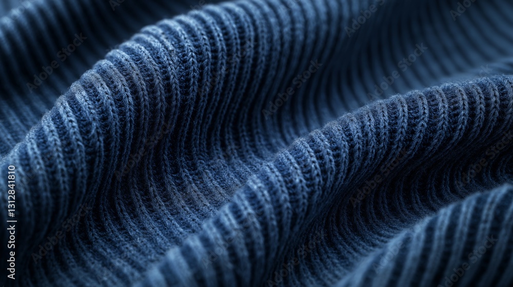 custom made wallpaper toronto digitalClose-up of wavy blue knit fabric texture patterns and details