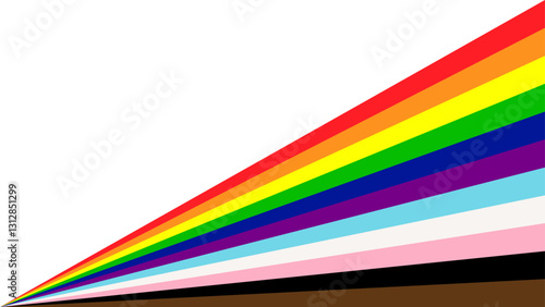 LGBTQ color stripes on white background vector