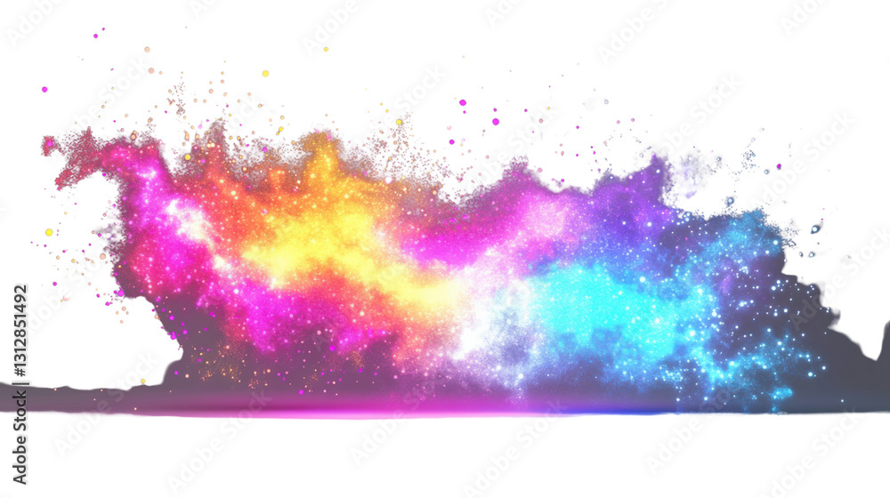 Obraz premium Colorful abstract smoke is creating a magical and vibrant universe
