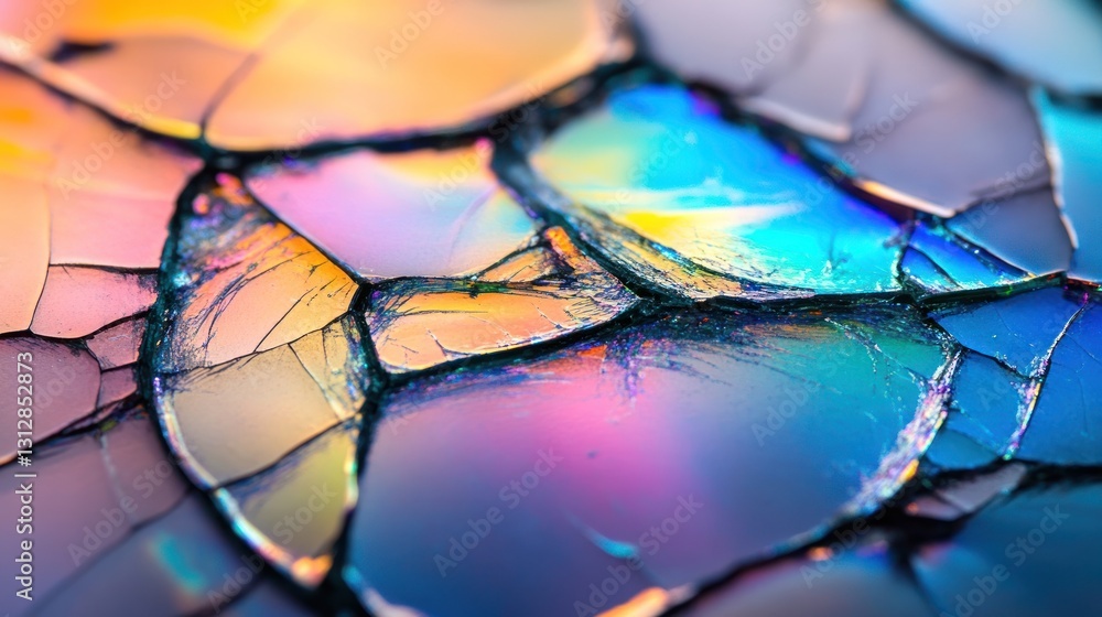 Fototapeta premium Broken Glass Abstract Colors