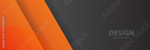 Abstract orange grey design background, website header