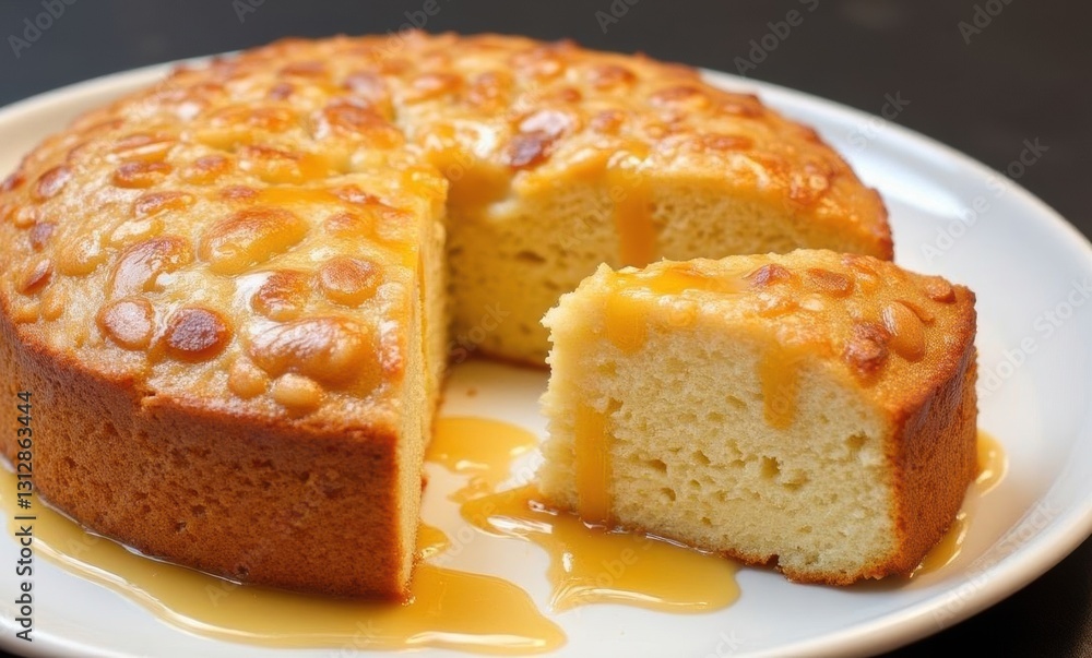 Delicious homemade honey cake slice Delicious homemade honey cake slice