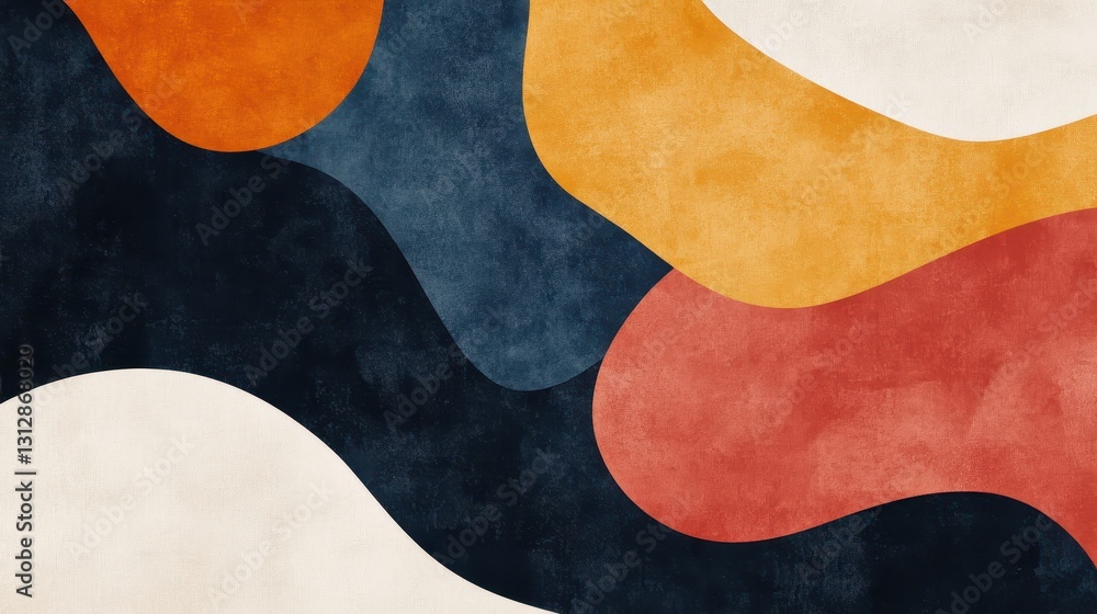 Abstract art featuring overlapping organic shapes and textured surfaces Abstract art featuring overlapping organic shapes and textured surfaces