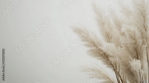 Pampas grass plumes against a muted backdrop. Soft, airy, neutral tones. Minimalist aesthetic