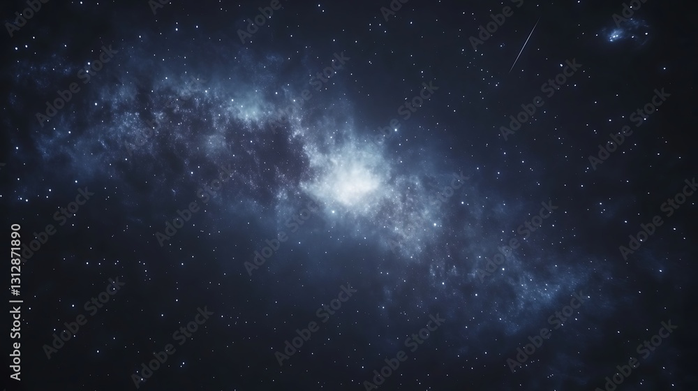 Obraz premium A luminous galaxy filled with numerous bright stellar objects