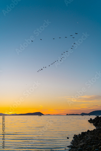Paisaje de Bahía de Los Angeles Baja California México