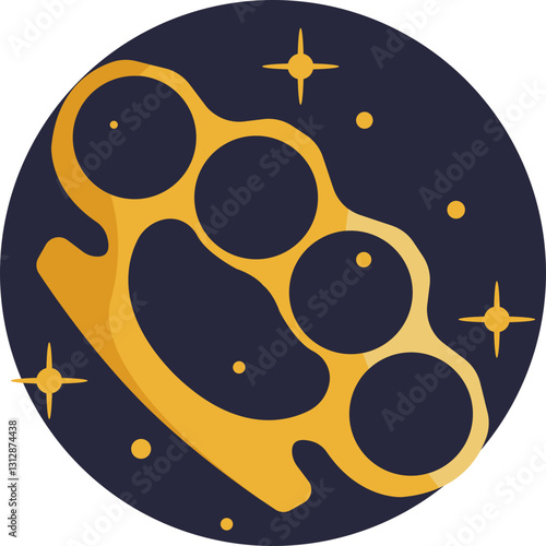Brass Knuckles Symbol – A representation of brass knuckles, often associated with street culture and hip-hop’s tough, rebellious image.