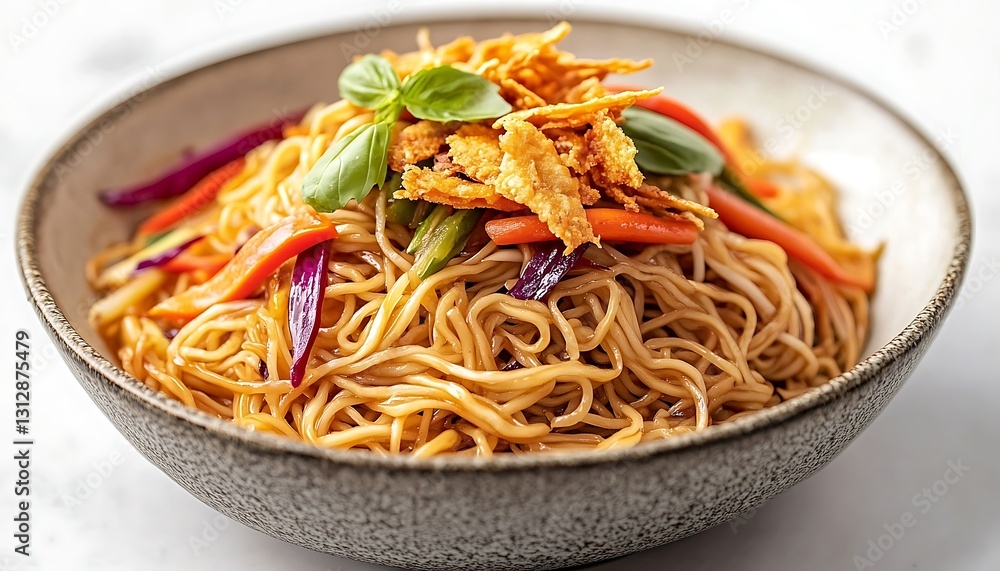 Delicious Noodles with Crispy Vegetables Delicious Noodles with Crispy Vegetables