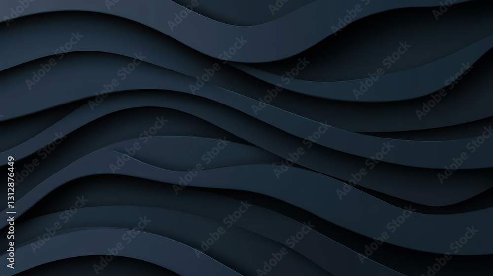 Obraz premium Eyecatching dark blue background featuring modern line stripes and curves, perfect for an abstract presentation or artwork.