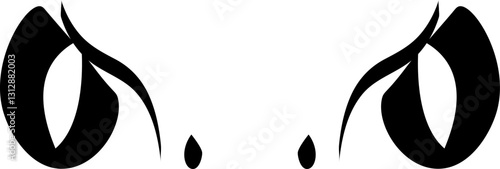 Snake eyes Single color vector for printing