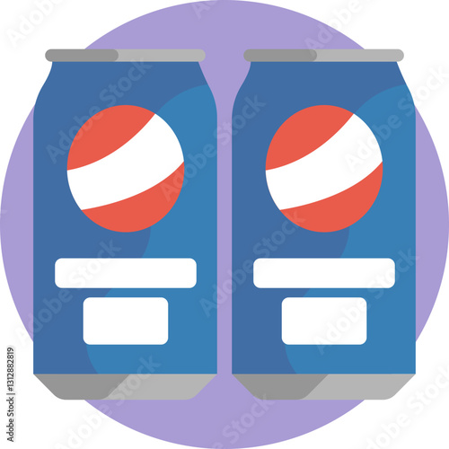 A classic soda can, commonly found at picnics and casual events.