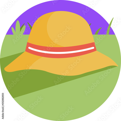 A wide-brimmed hat to protect from the sun while enjoying a picnic outdoors.