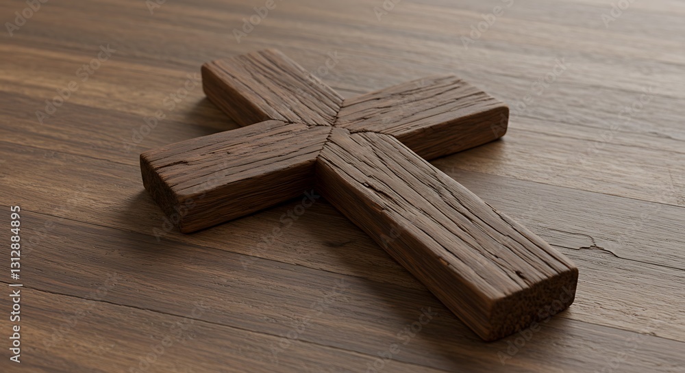 Fototapeta premium wooden cross isolated