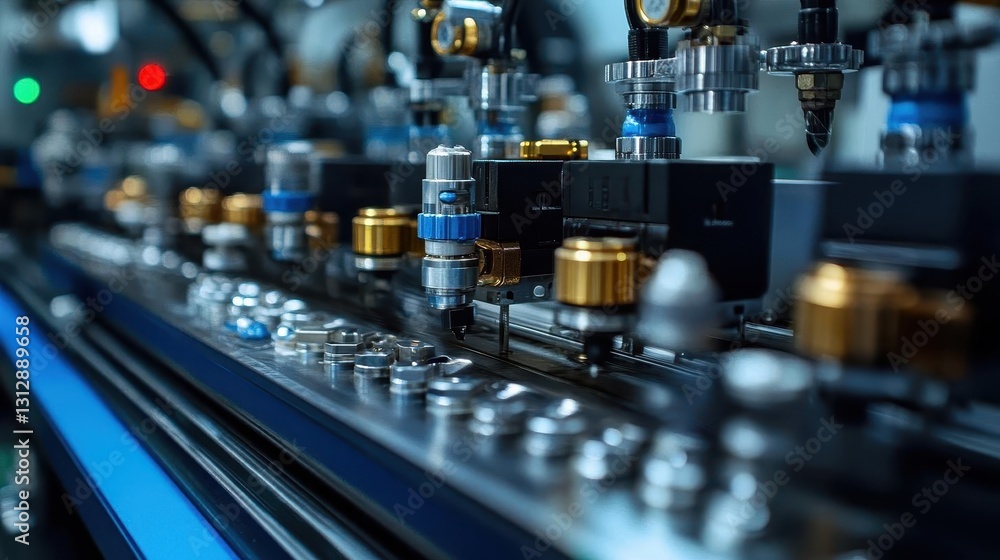 Fototapeta premium A process automation system managing factory operations with minimal human intervention, Automation, Efficient and reliable