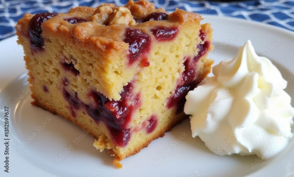 Delicious slice of cherry cake Delicious slice of cherry cake