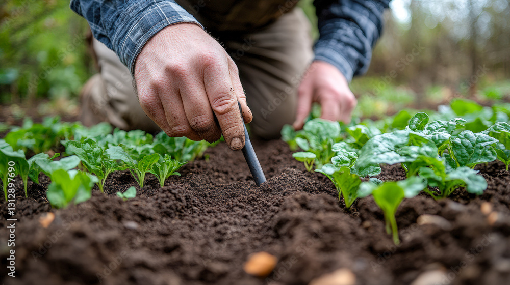Soil testing in a regenerative agriculture field to enhance sustainability and crop growth Soil testing in a regenerative agriculture field to enhance sustainability and crop growth