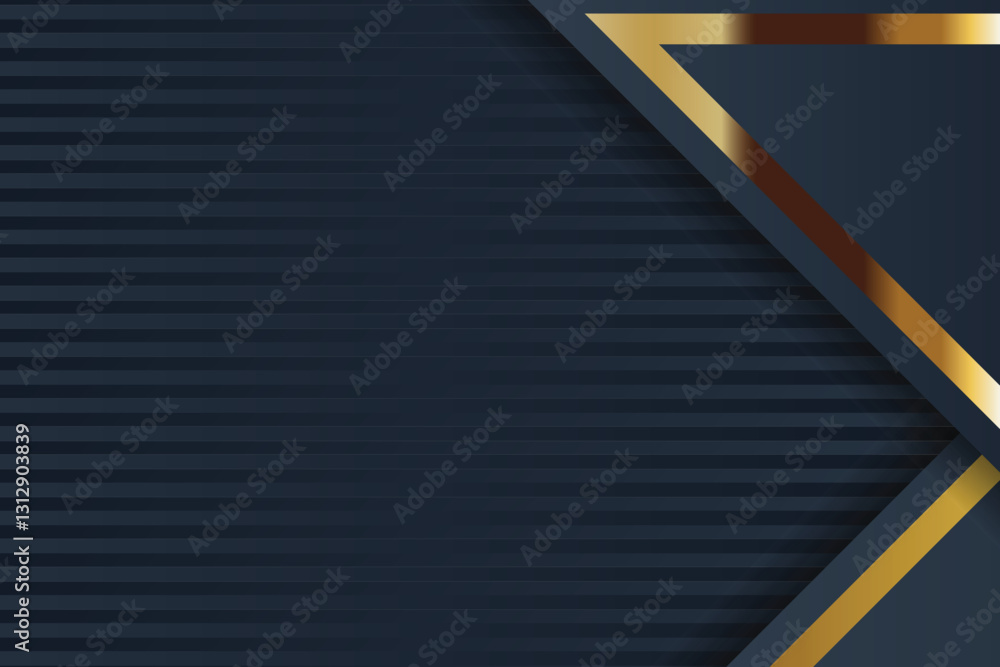 Dark Blue Gold Stripes Abstract Background Dark Blue Gold Stripes Abstract Background