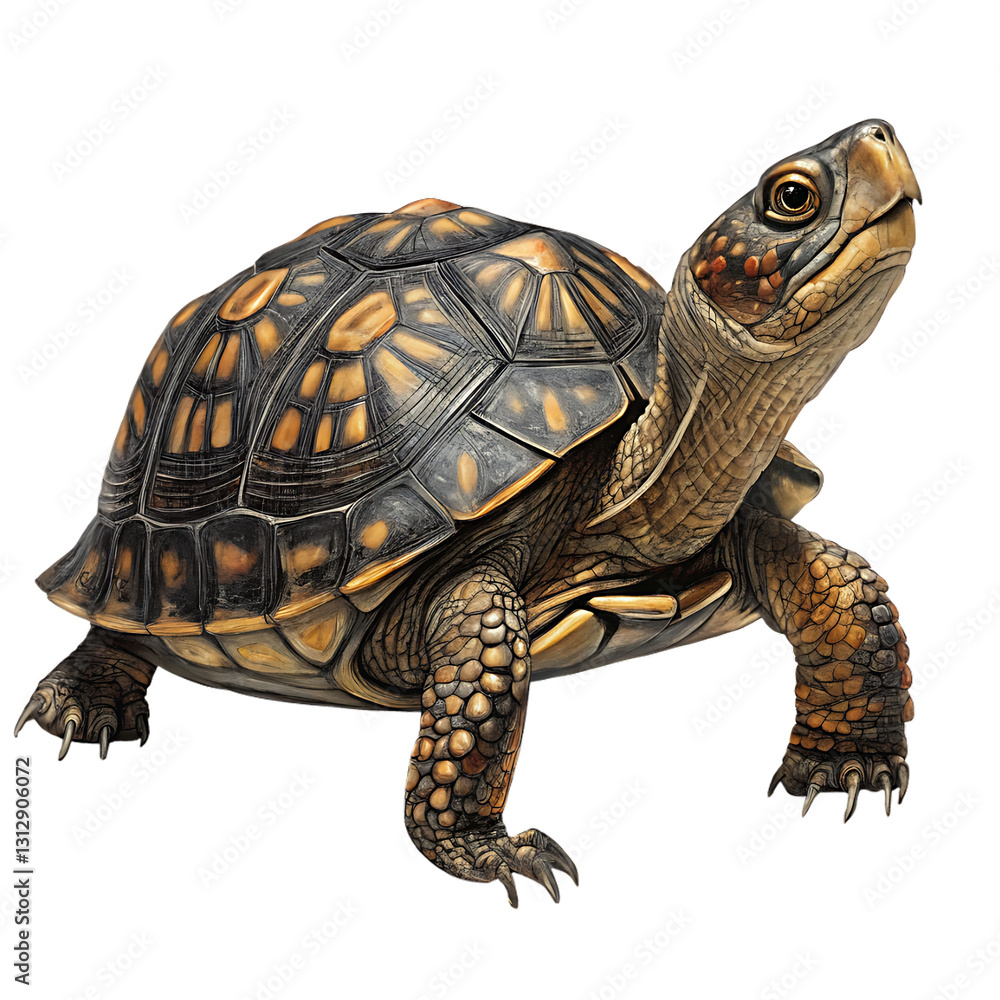 Fototapeta premium Detailed illustration of a Eastern Box Turtle