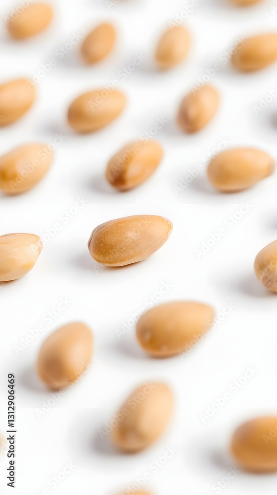 Nuts Array: An organized composition showcasing shelled nuts arranged in a symmetrical array, emphasizing texture, and the natural beauty of the product. Nuts Array: An organized composition showcasing shelled nuts arranged in a symmetrical array, emphasizing texture, and the natural beauty of the product.