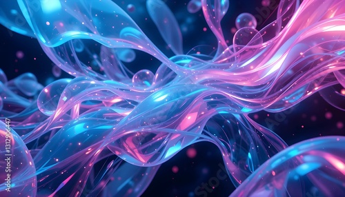 Stylized abstract art with patterns on a soft background