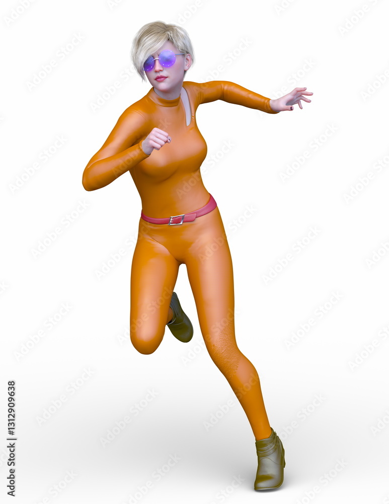 サイバーウーマン　3DCGレンダリング
