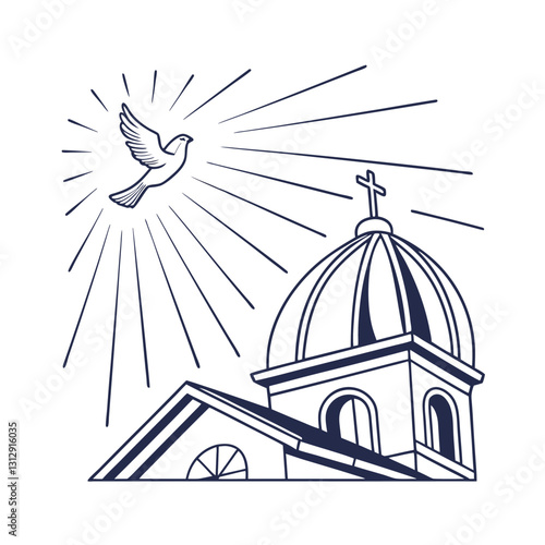 Pentecost concept vector illustration