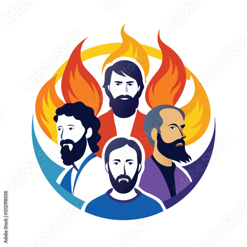 Pentecost concept vector illustration