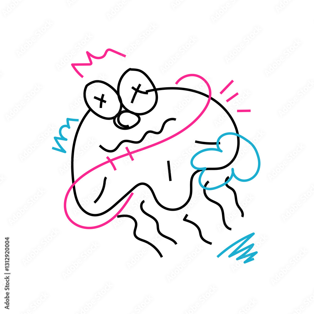 Obraz premium Vector Doodle Illustrations in various abstract shapes 