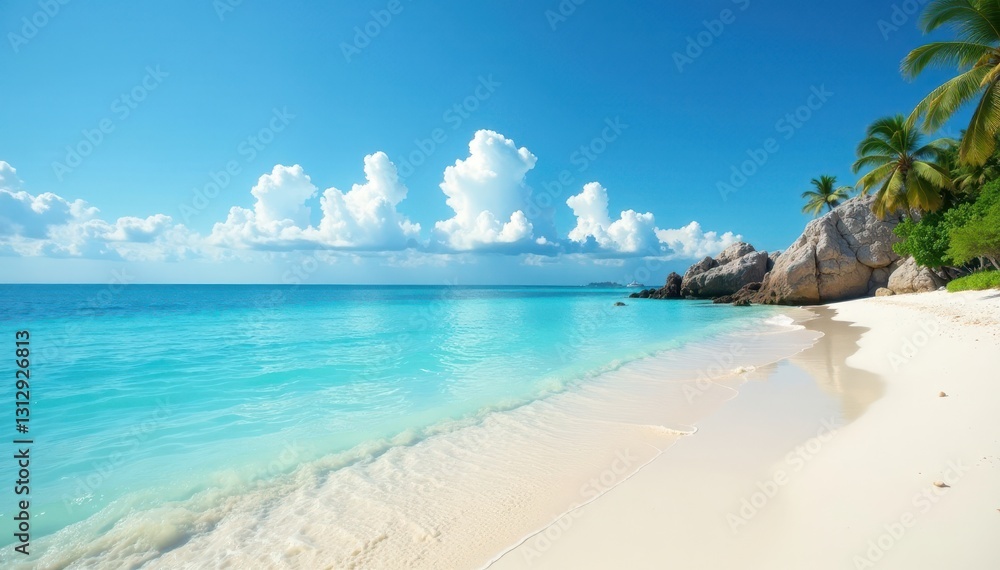 Azure waters, gently lapping shore, clear day, stock, travel, coastal Azure waters, gently lapping shore, clear day, stock, travel, coastal