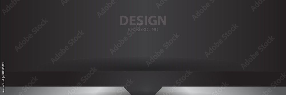 Dark gray platform, gradient background, product display Dark gray platform, gradient background, product display