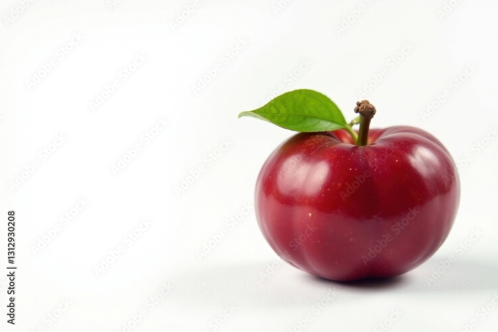 Single, ripe date fruit on pure white backdrop, food, brown Single, ripe date fruit on pure white backdrop, food, brown
