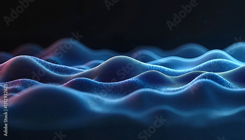 Abstract currency wave representing fluid asset movement theme on a dark background with luminous lighting