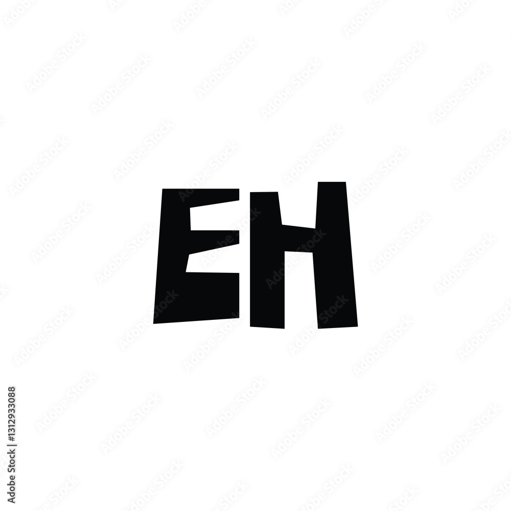 EH monogram logo design letter text name symbol monochrome logotype alphabet character simple logo EH monogram logo design letter text name symbol monochrome logotype alphabet character simple logo