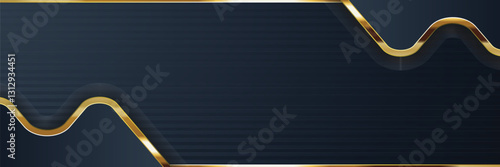 Dark navy gold abstract background design, website header