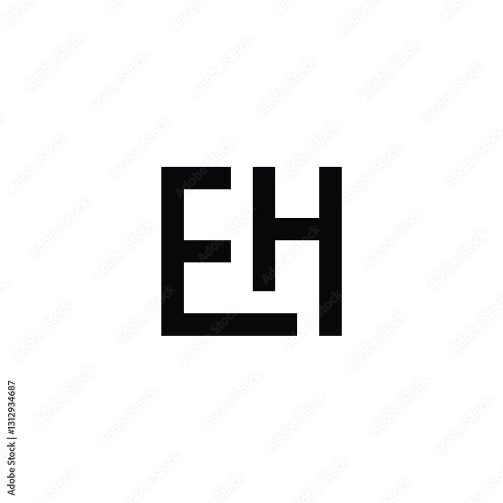 EH monogram logo design letter text name symbol monochrome logotype alphabet character simple logo EH monogram logo design letter text name symbol monochrome logotype alphabet character simple logo
