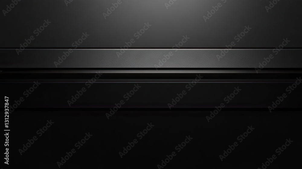 A matte charcoal handleless cabinet with a hidden under-cabinet lighting strip. A matte charcoal handleless cabinet with a hidden under-cabinet lighting strip.
