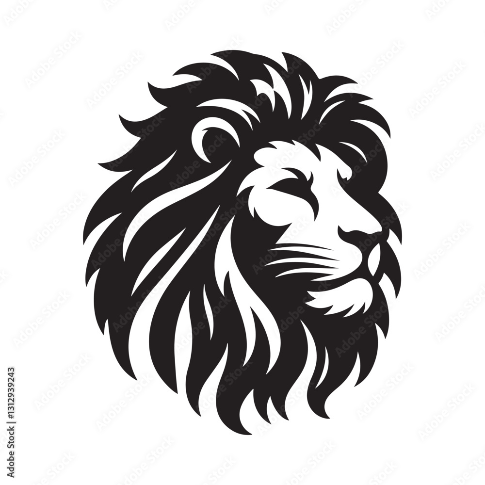 Fototapeta premium Lion Silhouette Vector Illustration