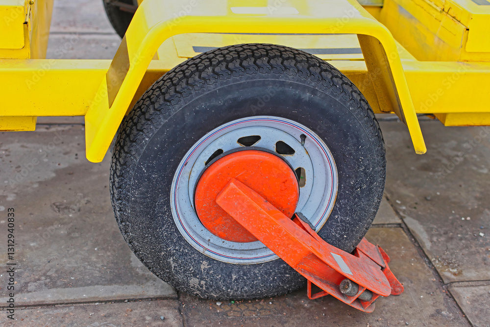 Clamp Boot Protection Locked Wheel Trailer Security Device in London United Kingdom