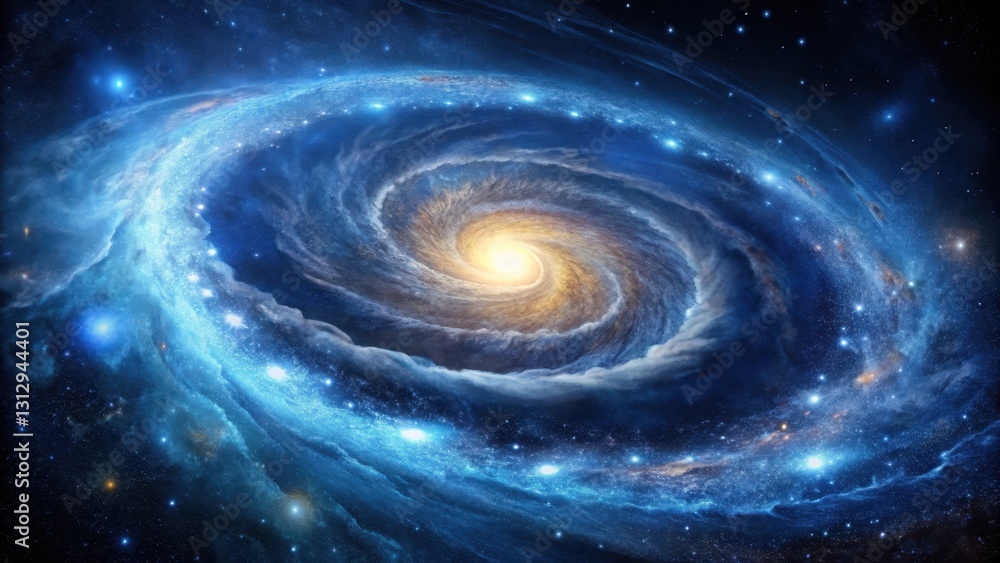 Cosmic dance of swirling blues and indigos in the spiral arms of a celestial body, set against a dark backdrop of space , astronomy, galaxies Cosmic dance of swirling blues and indigos in the spiral arms of a celestial body, set against a dark backdrop of space , astronomy, galaxies