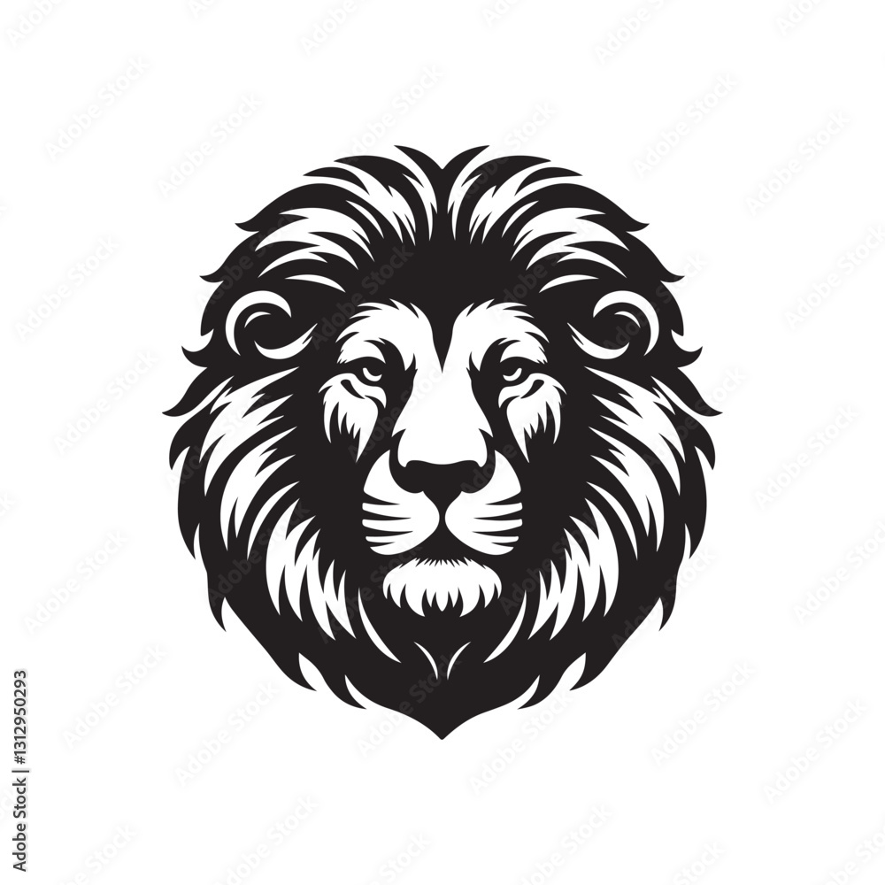 Lion Head Silhouette Vector Art Lion Head Silhouette Vector Art