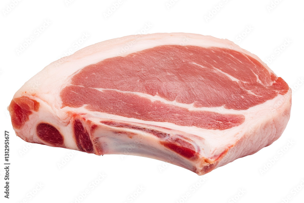 Piece of meat is cut in half and is displayed on a white background, isolated Piece of meat is cut in half and is displayed on a white background, isolated