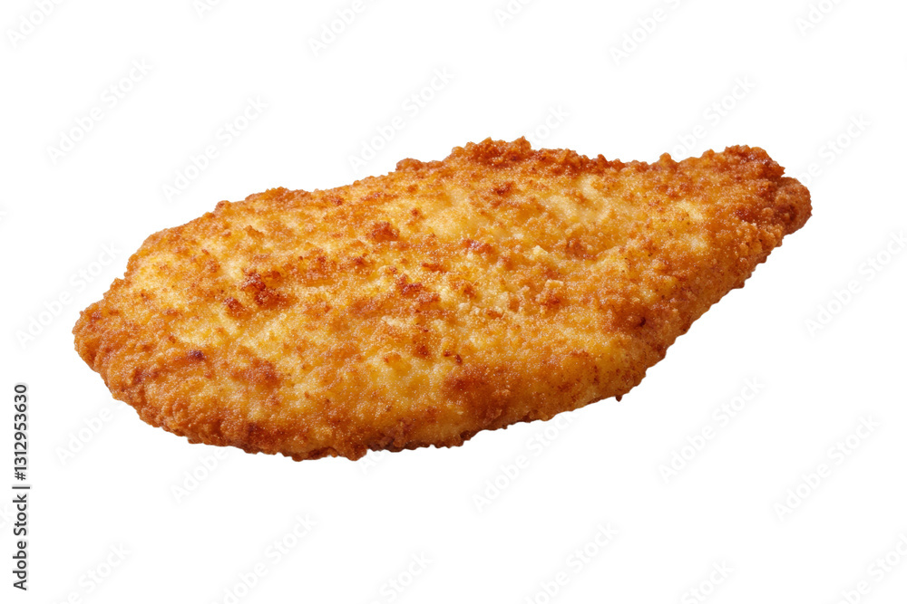 Piece of fried chicken with a lot of seasoning on it, isolated Piece of fried chicken with a lot of seasoning on it, isolated