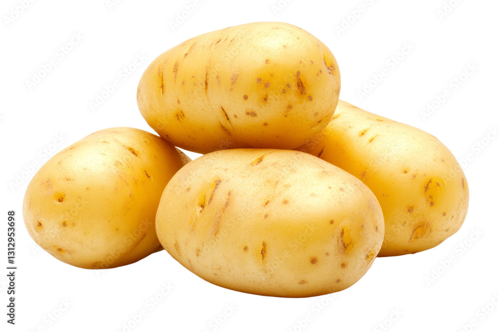 Pile of potatoes with a white background, isolated Pile of potatoes with a white background, isolated