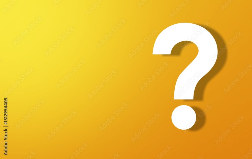 question mark shape at yellow background question mark shape at yellow background