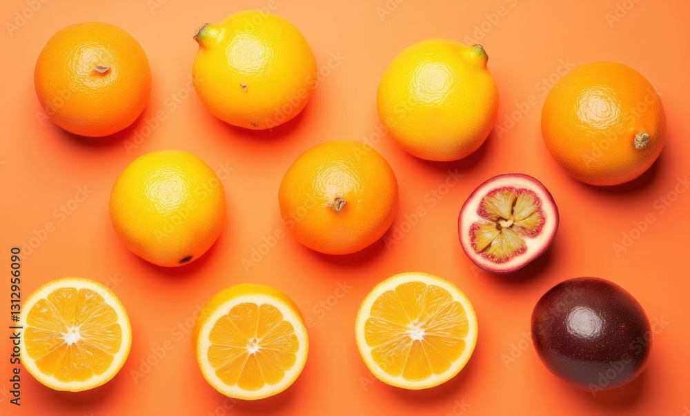 Colorful citrus fruits display Colorful citrus fruits display