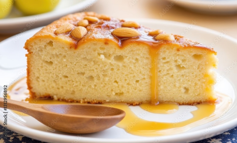 Delicious slice of moist cake Delicious slice of moist cake