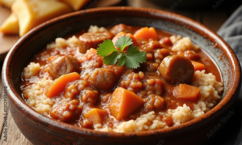 Delicious warm stew in a bowl Delicious warm stew in a bowl