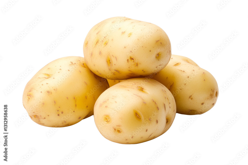 Pile of potatoes with a white background, isolated Pile of potatoes with a white background, isolated