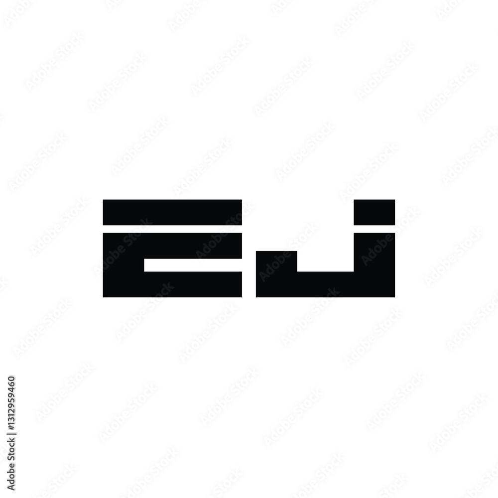 EJ monogram logo design letter text name symbol monochrome logotype alphabet character simple logo EJ monogram logo design letter text name symbol monochrome logotype alphabet character simple logo