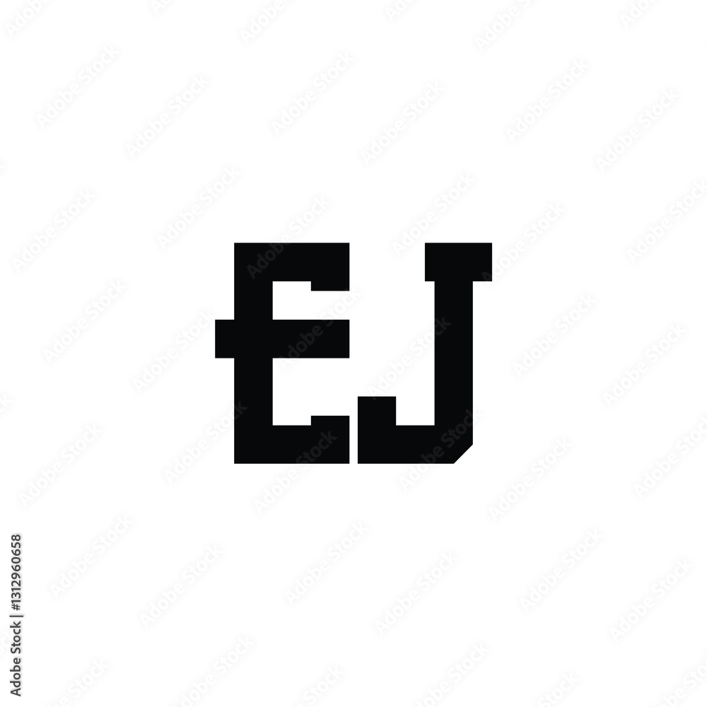 EJ monogram logo design letter text name symbol monochrome logotype alphabet character simple logo EJ monogram logo design letter text name symbol monochrome logotype alphabet character simple logo